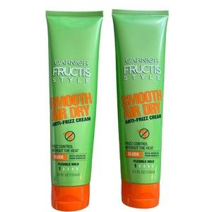 2X Garnier Fructis Friz Control Gel Anti Frizz Style Smooth Air Dry Cream 5.1 oz